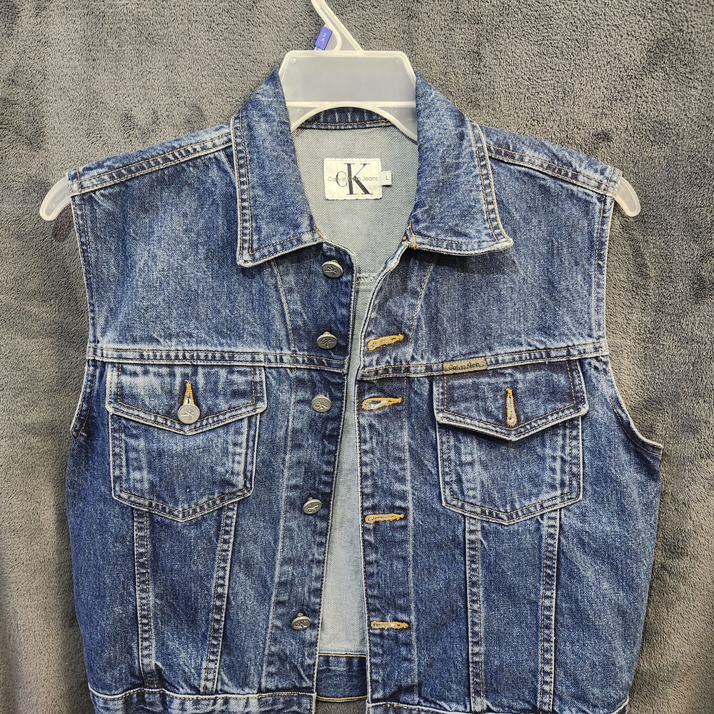 Calvin Klein Blue Denim Vest